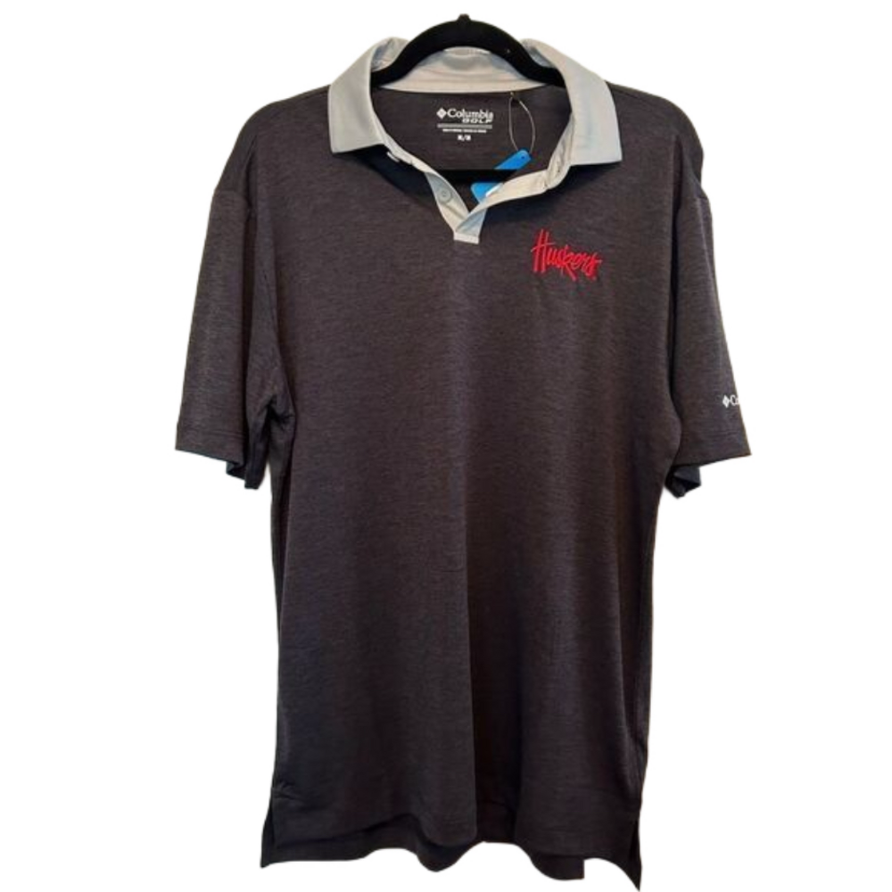 Columbia men’s Huskers polo, size medium, new with tags.
